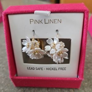 Pink Linen earrings